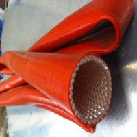 Heat Resistant High Temperature Glass Fiber Insulation Fiberglass Braided Silicone Fire Sleeve